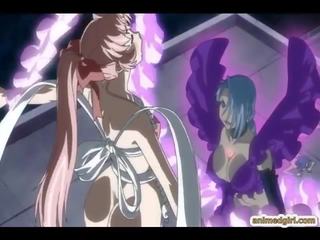 Transvestit anime bythë qirje në the më i lartë i roof
