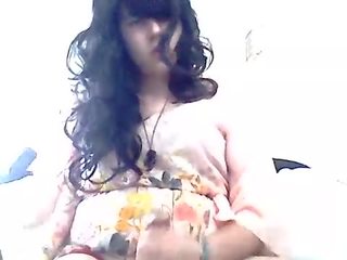 Curvy remaja pendandan rambut webcam menyeronokkan