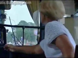 Crazy daring public bus xxx clip action in front of amazed passengers and strangers by a couple with a adorable young female and a youth with big prick doing a blowjob and a vaginal intercourse in a local transportation